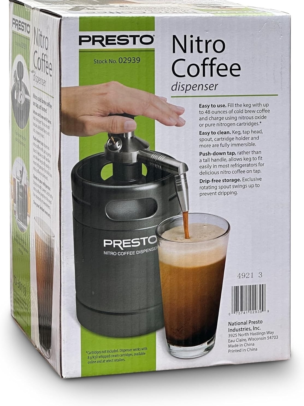Black Nitro Coffee Dispenser
